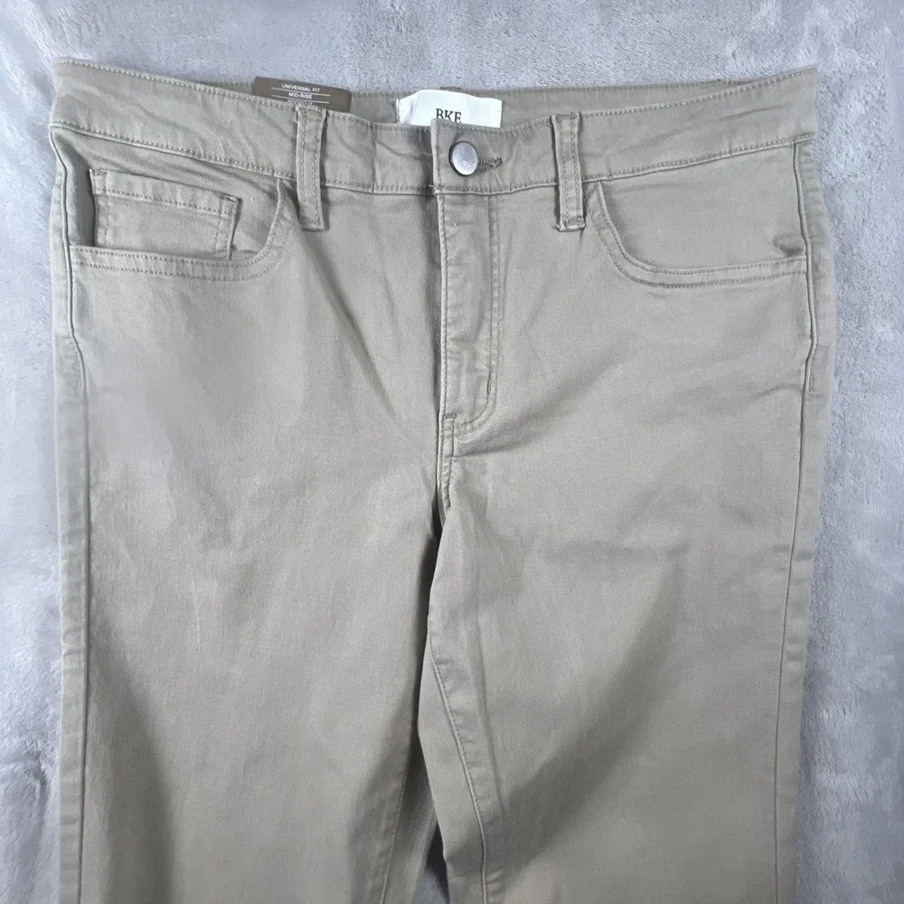 BKE Denim Women's Tan Bootcut Twill 5-Pocket Pants Chinos Size 31x33Cotton Blend